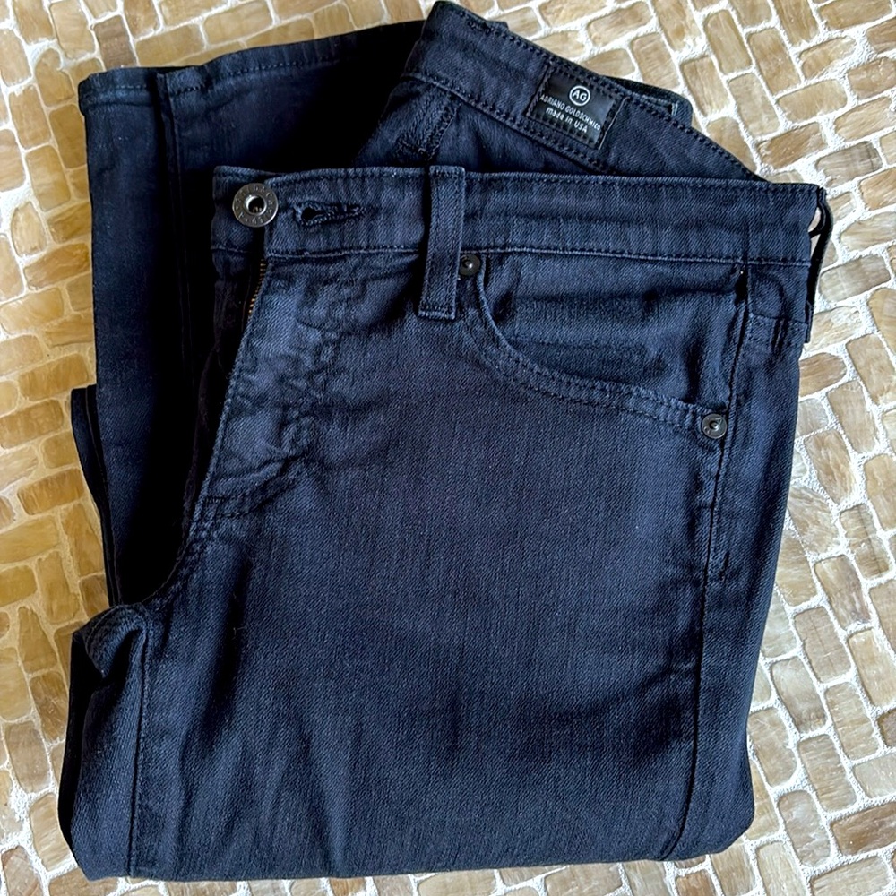 AG The Stilt Cigarette Leg Black Skinny Women Jeans Sz 26 R